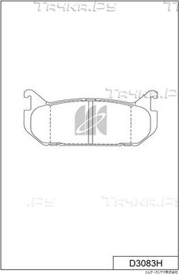 Тормозные колодки MK Kashiyama задние для Mazda MX-6 1992-1997. Артикул D3083H