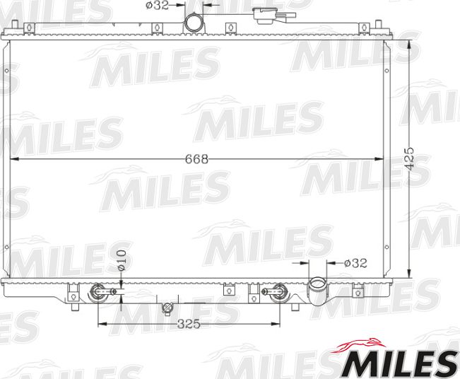 Радиатор охлаждения двигателя Miles (алюминий). Артикул ACRB369