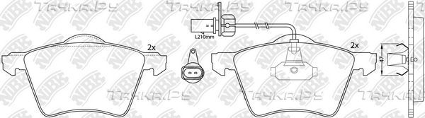 Тормозные колодки NiBK. Артикул PN0340W