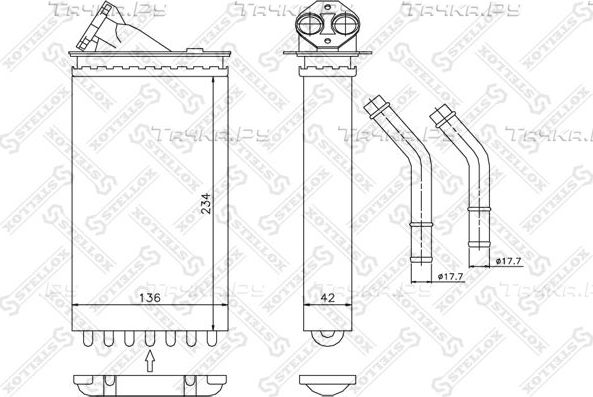 Радиатор отопителя (печки) Stellox. Артикул 10-35011-SX