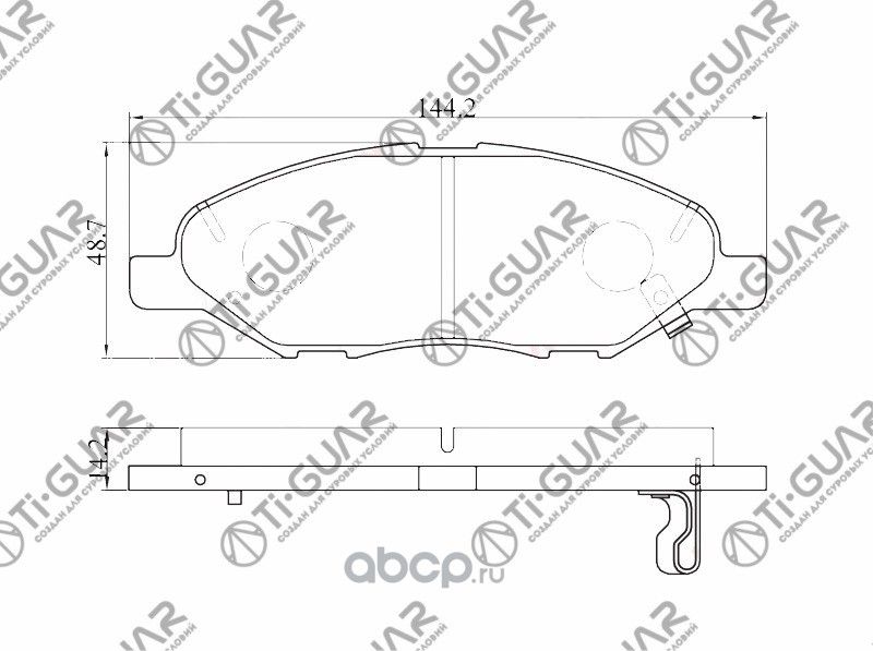 Тормозные колодки (TI-Guar). Артикул TG675