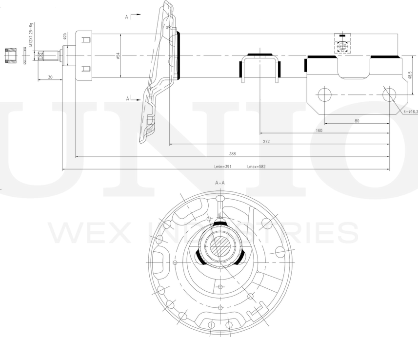 Амортизатор подвески (Unio). Артикул SAB-10366