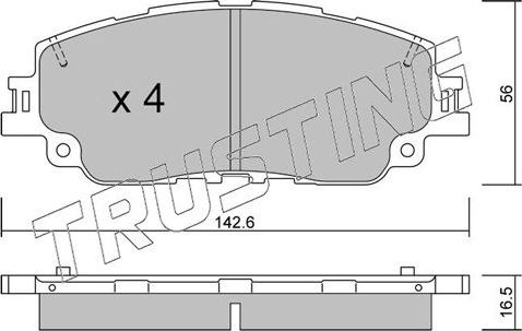 Тормозные колодки Trusting. Артикул 1227.0