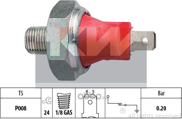 Дат.дав.масл. Mzd 626 1.8i-2.5i/Xed6 2.0i, Toyota Cor 1.3-1.6i 85-00 [25240KA020 (Facet). Артикул 500035