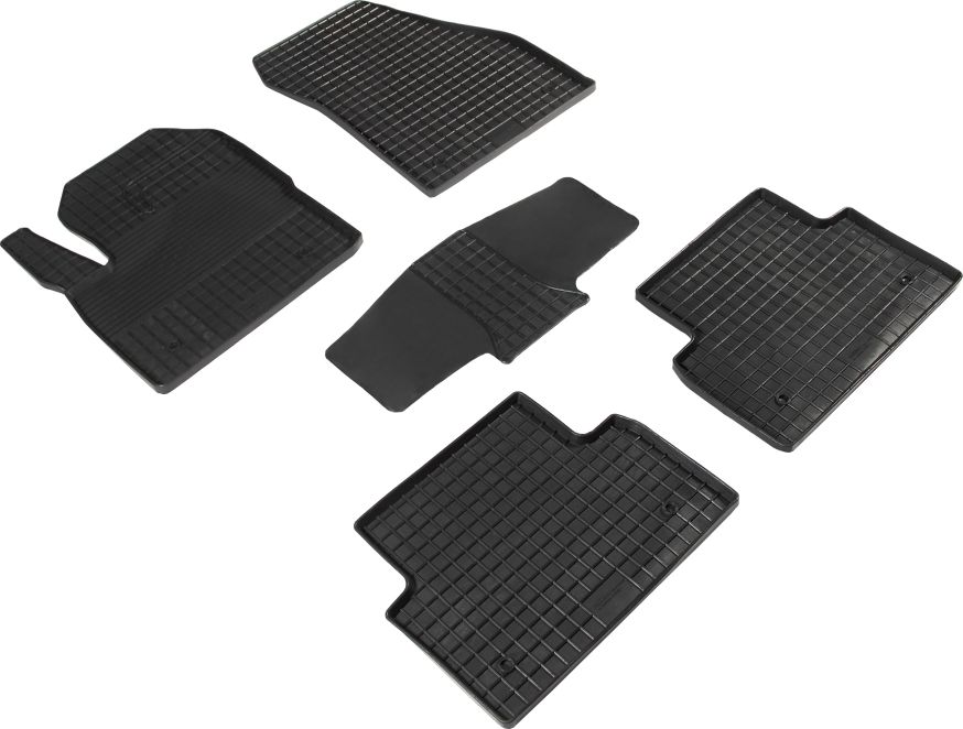 Коврики резиновые Seintex с узором сетка для салона Jaguar E-Pace 2017-2026. Артикул 94114