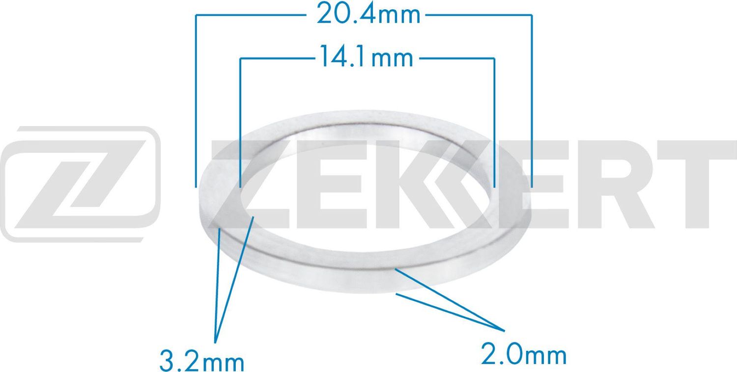Шайба Hyundai  Kia (миним. кол-во заказа 10 шт) Zekkert (алюминий). Артикул BE-3666