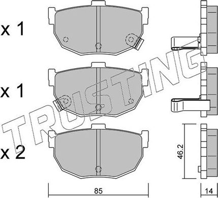 Тормозные колодки Trusting. Артикул 371.0