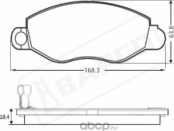 Колодки тормозные дисковые пер. FORD TRANSIT 00-06 (Bapco) Bapco. Артикул BP0232