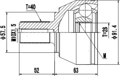 Шрус Наружный (Zikmar). Артикул Z87431R