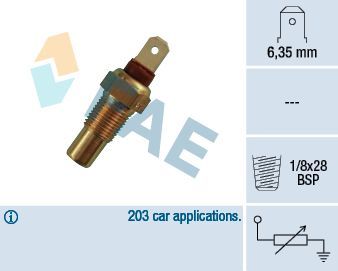 Датчик температуры охлаждающей жидкости FAE. Артикул 31570