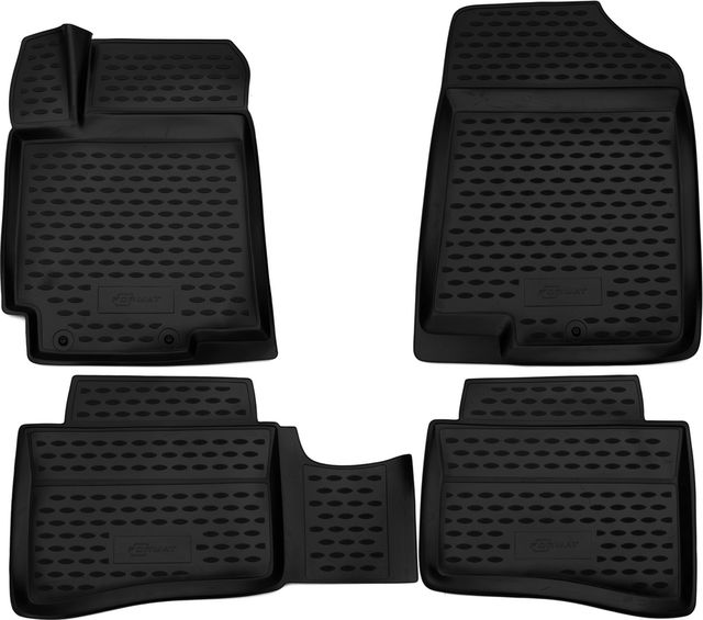 Коврики 3D Format c повышенной износостойкостью для салона Hyundai Solaris I хэтчбек, седан 2014-2016. Артикул FORMAT.3D.20.59.210