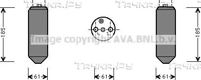 Осушитель кондиционера AVA для Mitsubishi Pajero II 1997-2000. Артикул MTD151