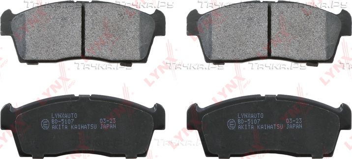 Тормозные колодки LYNXauto передние для Citroen C-ZERO 2010-2012. Артикул BD-5107