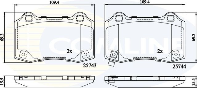 Тормозные колодки Comline. Артикул CBP32308