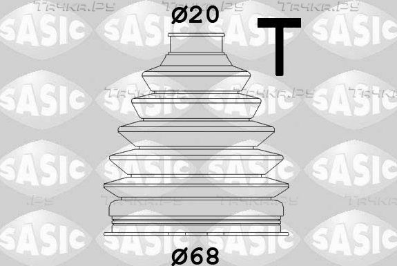 Пыльник ШРУСа наружный Sasic (термопласт) для Toyota Yaris II 2005-2011. Артикул 1900033