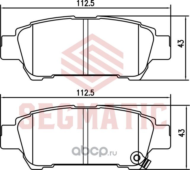 Колодка торм диск зад (Segmatic). Артикул SGBP2686