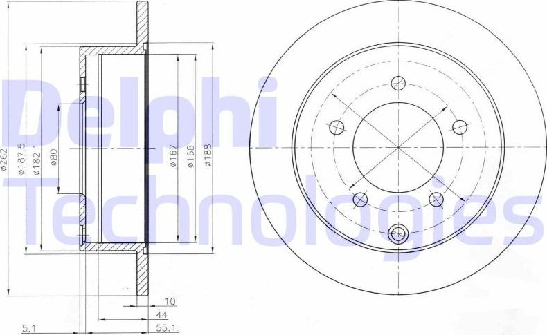 Тормозной диск Delphi. Артикул BG4198