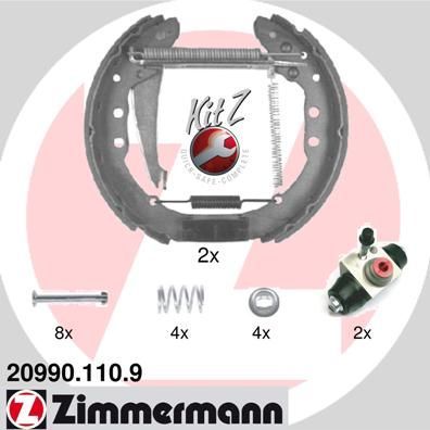 Тормозные колодки Zimmermann KIT Z. Артикул 20990.110.9