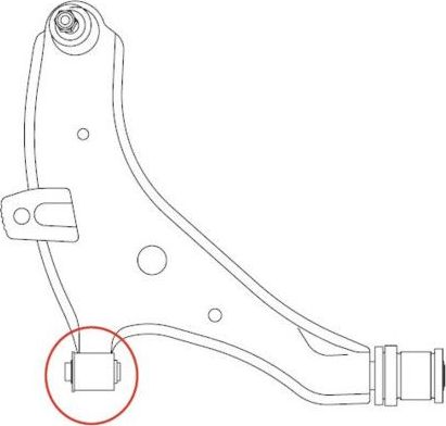 Сайлентблок переднего рычага подвески CTR нижний для Toyota Hilux VII 2010-2015. Артикул GV1027