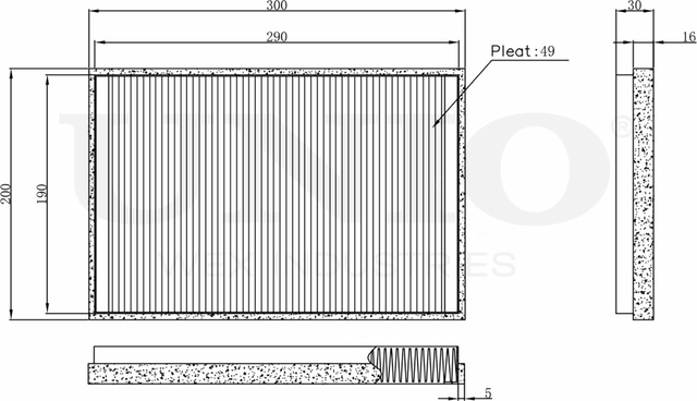 Фильтр салона (Unio). Артикул FLT-40005