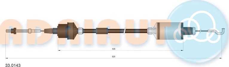 Трос сцепления Adriauto. Артикул 33.0143