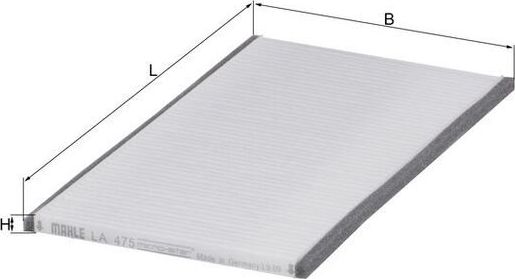 Салонный фильтр Mahle. Артикул LA 475