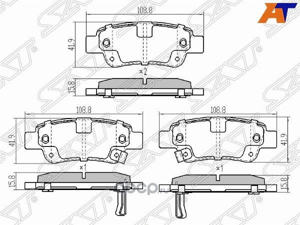 Колодки тормозные RR HONDA CR-V RE (SAT). Артикул ST43022SWWG02