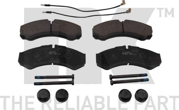 Тормозные колодки NK задние для IVECO Daily V 2011-2014. Артикул 223358