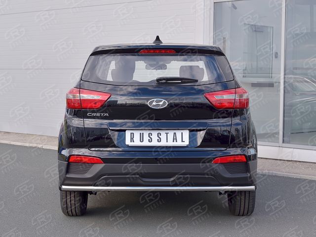 Защита RusStal заднего бампера d42 секции для Hyundai Creta I 2016-2021. Артикул HCRZ-002430
