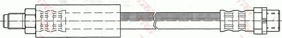 Тормозной шланг TRW передний правый/левый внешний для BMW 7 III (E38) 1994-2001. Артикул PHB350