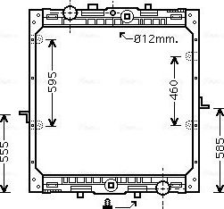 Радиатор охлаждения двигателя AVA. Артикул DF2004
