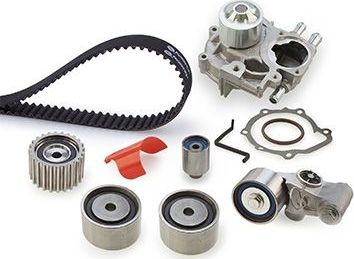 Помпа (водяной насос) с комплектом ремня ГРМ Gates PowerGrip® для Subaru Forester II 2002-2008. Артикул KP25612XS-3