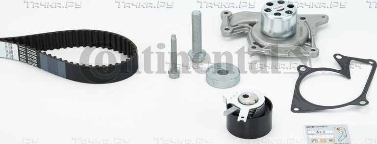 Помпа (водяной насос) с комплектом ремня ГРМ ContiTech для Nissan NV200 2011-2013. Артикул CT1035WP4