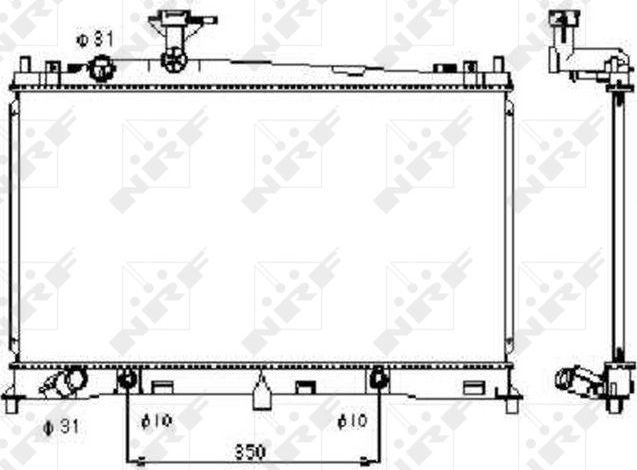 Радиатор охлаждения двигателя NRF для Mazda 6 I (GG) 2002-2007. Артикул 53410