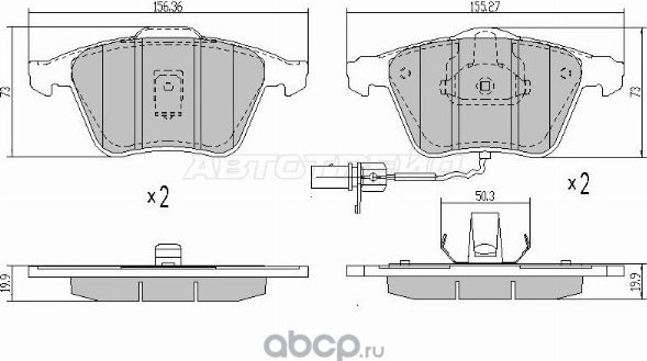 Колодки тормозные FR AUDI A4 04-08 A6 05-11 (SAT). Артикул ST8E0698151G