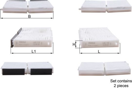 Салонный фильтр Mahle для Mazda 323 III (BF) 1986-1990. Артикул LAG 113/S