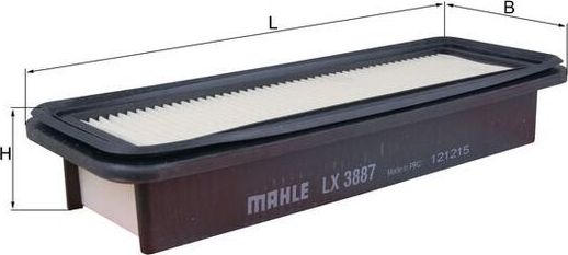 Воздушный фильтр Mahle. Артикул LX 3887