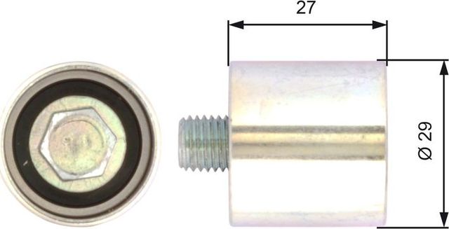 Направляющий (ведущий) ролик ремня ГРМ Gates PowerGrip® для Audi A3 II (8P) 2003-2013. Артикул T42019