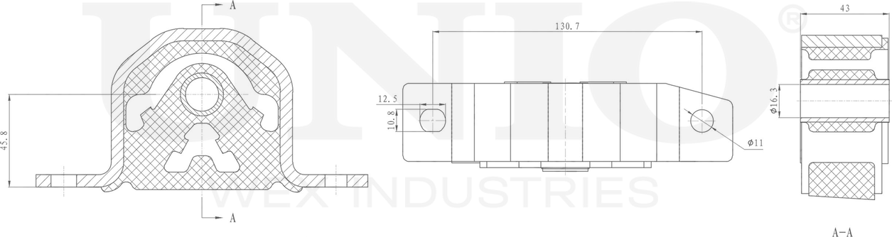 Опора двигателя (Unio). Артикул RMP-15081