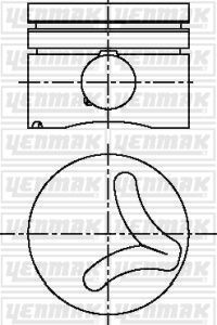 Поршень Yenmak. Артикул 31-04613-000