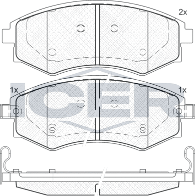 Тормозные колодки Icer. Артикул 181716