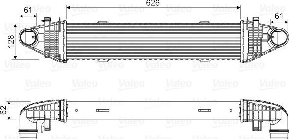 Интеркулер Valeo для Mercedes-Benz C-Класс III (W204, C204) 2011-2015. Артикул 818616