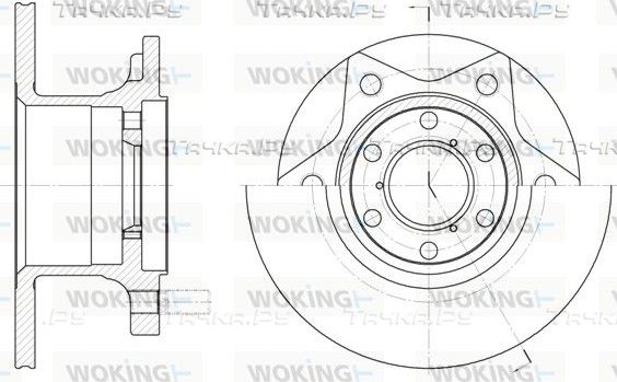 Тормозной диск Woking передний для IVECO Daily II 1989-1999. Артикул D6242.00