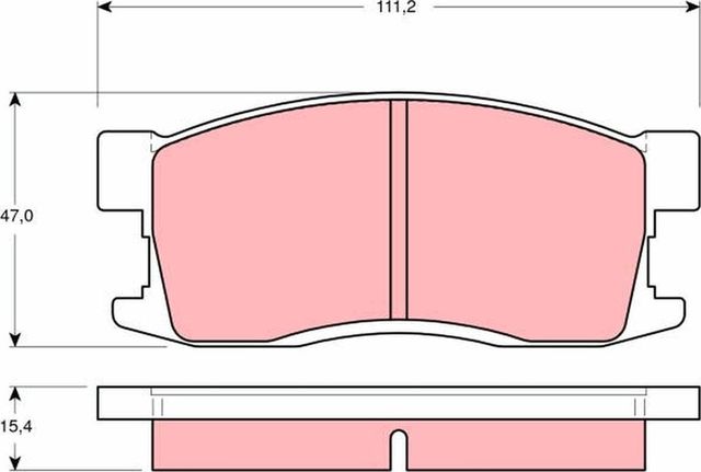 Тормозные колодки TRW передние для Honda Civic III 1983-1987. Артикул GDB3094