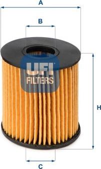 Масляный фильтр UFI для Citroen C3 Picasso I 2009-2017. Артикул 25.060.00