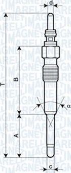 Свеча накаливания (накала) Magneti Marelli для SEAT Arosa I 2000-2004. Артикул 062900085304