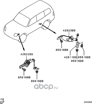 Стойка (тяга) стабилизатора Mitsubishi для Mitsubishi Pajero IV 2006-2025. Артикул 8651A065