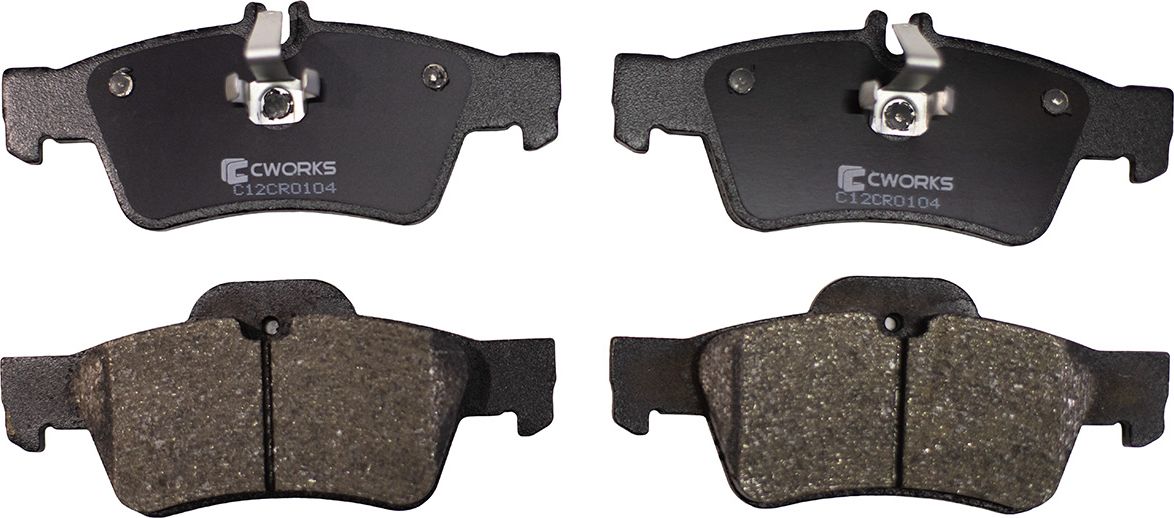 Колодки тормозные задние (Low Metallic) (Cworks). Артикул C12CR0104