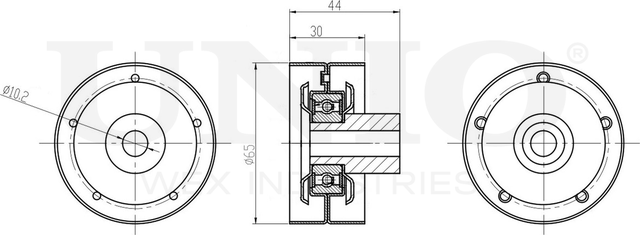 Ролик поликлинового ремня направляющий (Unio). Артикул TNS-10200