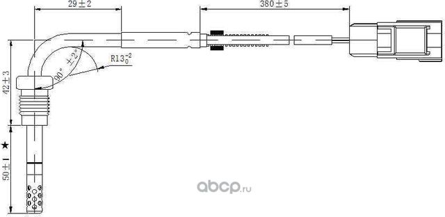 Датчик температуры выхлопных газов VOLVO S80 II (2006>) VOLVO C70 II/III (2006-2013>) VOLVO XC60 (20 (Magtechnic). Артикул mag0096og